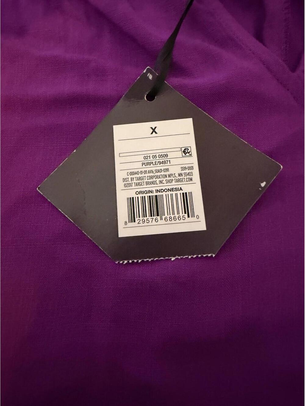 Ava & Viv Rayon Pullover Blouse Womens Size 1X Purple 3/4 Sleeve New - Picture 6 of 9